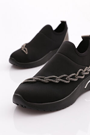 Dgn 207 Kadin Taş Kemer Detayli Sneaker Ayakkabi