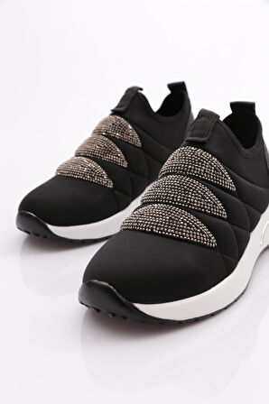 Dgn 222 Kadin Kalin Taban Baklava Desenli Sneaker Ayakkabi