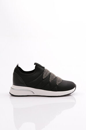 Dgn 222 Kadin Kalin Taban Baklava Desenli Sneaker Ayakkabi