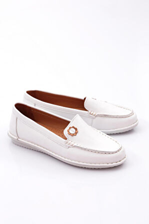 Dgn E220  Kadın Çiçek Desenli Babet