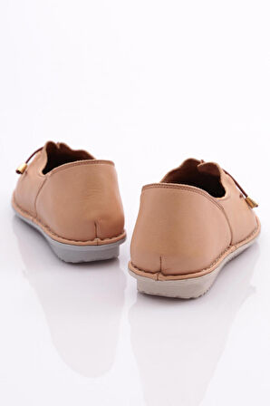 Dgn E221  Kadın Dikiş Detayli Çiçek Süsleme Babet