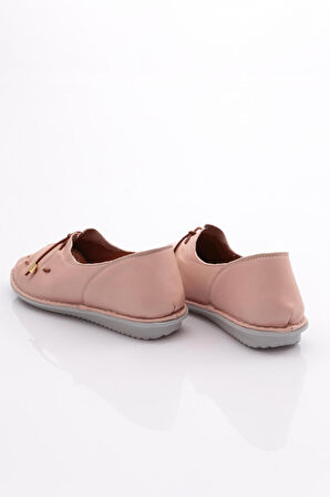 Dgn E221  Kadın Dikiş Detayli Çiçek Süsleme Babet