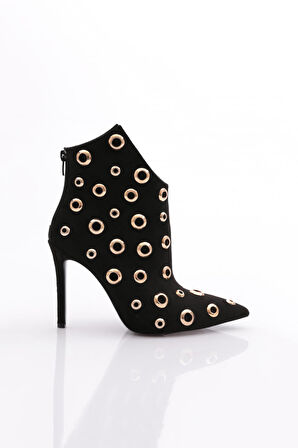 Dgn 1122 Kadın Çember Desenli Topuklu Bot