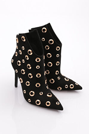 Dgn 1122 Kadın Çember Desenli Topuklu Bot