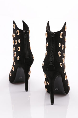 Dgn 1122 Kadın Çember Desenli Topuklu Bot