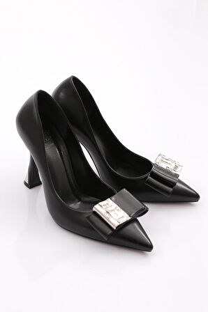 Dgn 9039 Kadın Taş Detayli Topuklu Ayakkabi