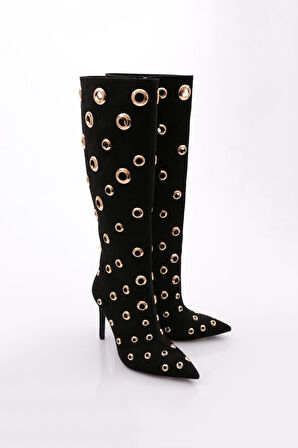 Dgn 1124 Kadın Çember Desenli Çizme