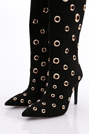 Dgn 1124 Kadın Çember Desenli Çizme