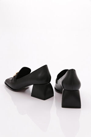 Dgn 366 Kadın Yuvarlak Tokali Topuklu Ayakkabi