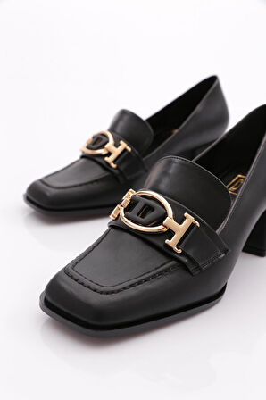 Dgn 366 Kadın Yuvarlak Tokali Topuklu Ayakkabi