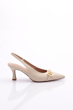 Dgn 2089 Kadın Arkasi Açik Topuklu Ayakkabi