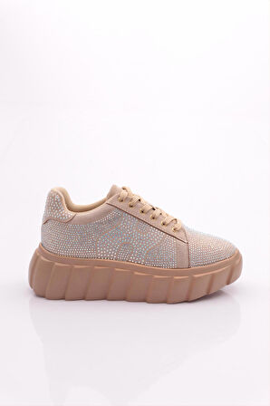 Dgn 501 Kadın Bağcikli Kalin Taban Sneaker Ayakkabi