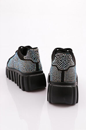 Dgn 501 Kadin Bağcikli Kalin Taban Sneaker Ayakkabi