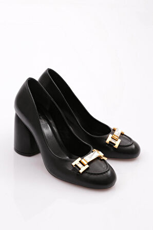 Dgn 6030 Kadın Teş Detayli Topuklu Ayakkabi