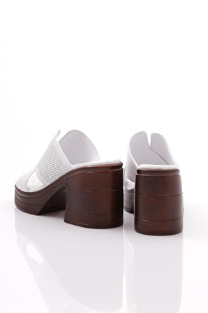 Dgn 1006 Kadin Çapraz Şeritli Topuklu Terlik