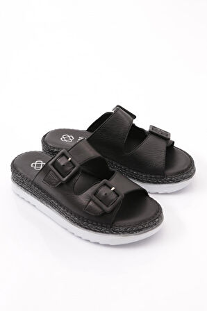 Dgn 2039 Kadin Üstü Kemer Detayli Ayarlanabilir Terlik