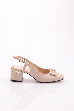 Dgn 24140 Kadın Taş Tokali Topuklu Ayakkabi