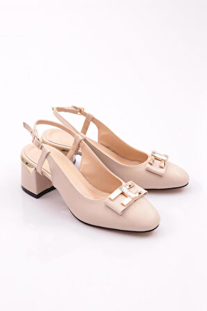 Dgn 24140 Kadın Taş Tokali Topuklu Ayakkabi