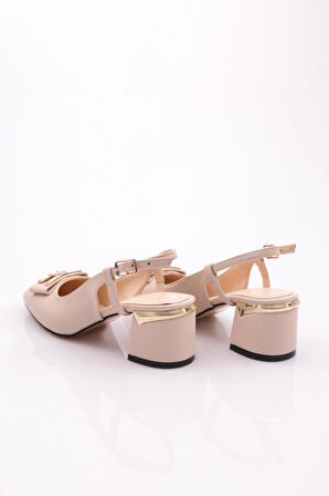 Dgn 24140 Kadın Taş Tokali Topuklu Ayakkabi