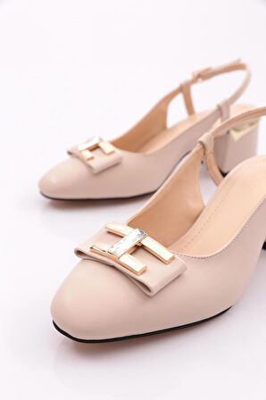 Dgn 24140 Kadın Taş Tokali Topuklu Ayakkabi