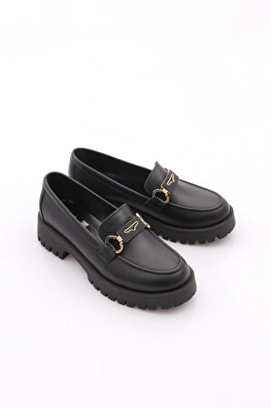 Dgn 2855 Kadin Tokali Kalin Taban Loafer Ayakkabi