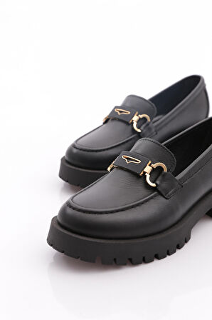 Dgn 2855 Kadin Tokali Kalin Taban Loafer Ayakkabi
