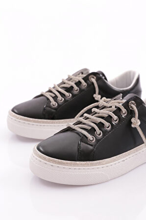Dgn 2475 Kadin Taş İp Bağcikli Sneaker Ayakkabi