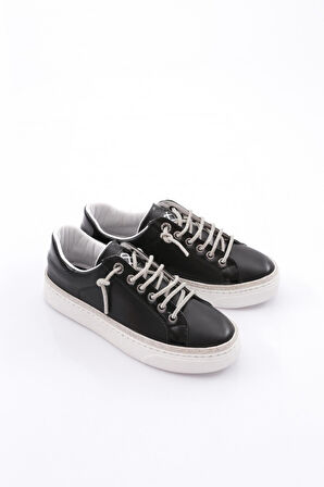 Dgn 2475 Kadin Taş İp Bağcikli Sneaker Ayakkabi