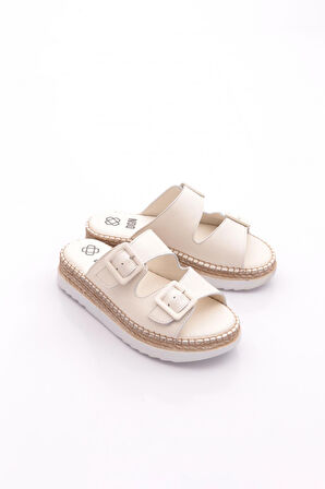 Dgn 2039 Kadin Üstü Kemer Detayli Ayarlanabilir Terlik