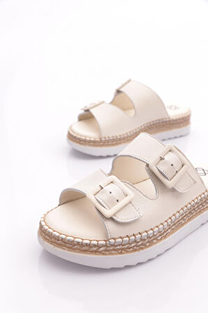 Dgn 2039 Kadin Üstü Kemer Detayli Ayarlanabilir Terlik