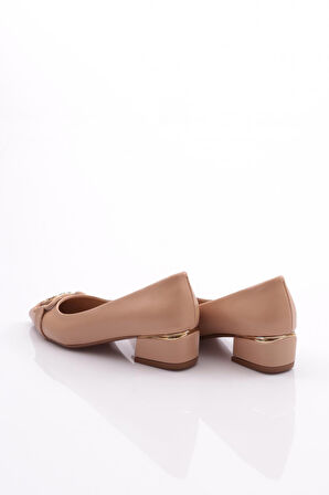 Dgn 6847 Kadin Metal Aksesuarli Topuklu Ayakkabi