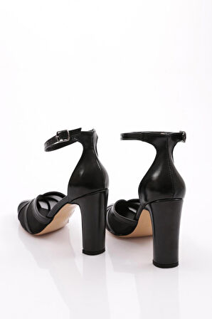 Dgn 313 Kadin Kalin Topuk Topuklu Ayakkabi