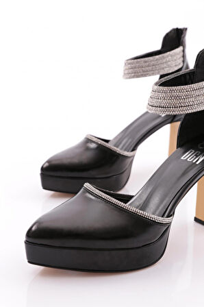 Dgn 215 Kadin Bileği Taş İşlemeli Topuklu Ayakkabi