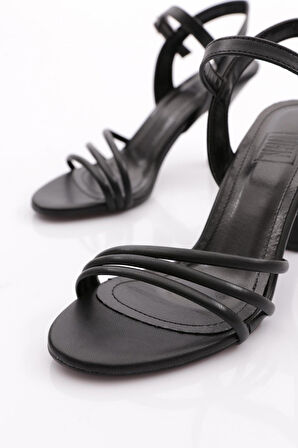 Dgn 923 Kadın Şeritli Topuklu Ayakkabi