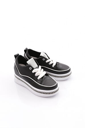 Dgn Pm128-K087 Kadin Yanlari Taşli Sneaker Ayakkabi
