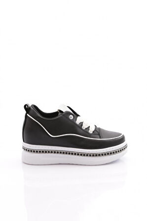 Dgn Pm128-K087 Kadin Yanlari Taşli Sneaker Ayakkabi
