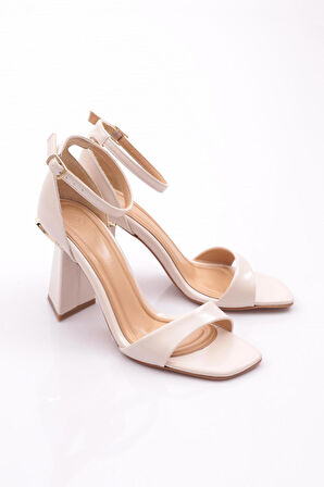 Dgn 2443 Kadin Bilekten Bağlama Topuklu Abiye Ayakkabi