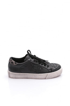 Dgn Pm54-K1021 Kadin Yildiz Desenli Sneaker Ayakkabi