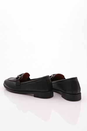 Dgn 1853 Kadin Oval Burun Loafer Ayakkabi