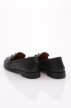 Dgn 1852 Kadin Metal Aksesuarli Loafer Ayakkabi