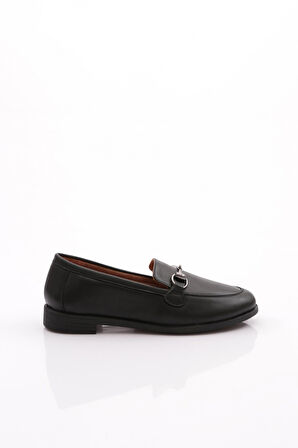 Dgn 1850 Kadin Metal Aksesuarli Loafer Ayakkabi