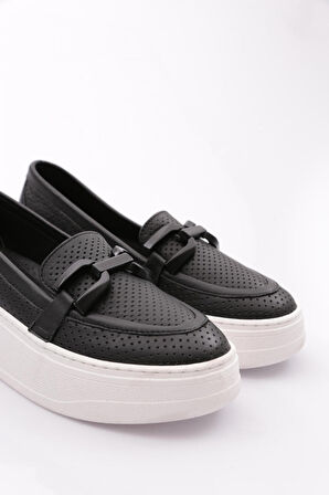 Dgn 480 Kadin Metal Tokali Loafer Ayakkabi