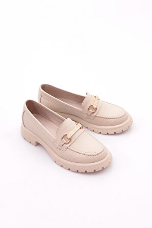 Dgn 4261 Kadin Aksesuarli Loafer Ayakkabi