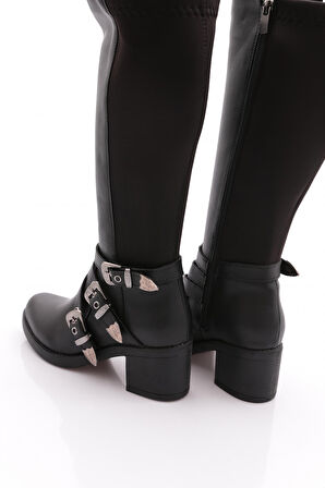 Dgn 302 Kadin Kemer Detayli Topuklu Çizme