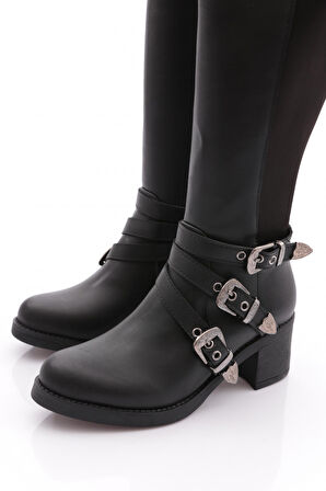 Dgn 302 Kadin Kemer Detayli Topuklu Çizme