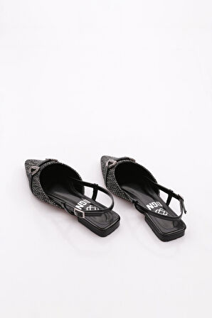 Dgn 6006 Kadin Metal Aksesuarli Arkadan Bağlamali Babet