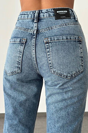 Lacarino 7609 Mom Fıt Kadın Jean Pantolon