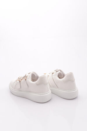 Dgn B1005 Kadin Aksesuarli Kemer Detayli Sneakers Ayakkabi