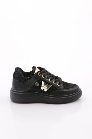 Dgn B1007 Kadin Fileli Aksesuarli Sneakers Ayakkabi