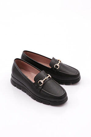 Dgn 6095-1 Kadin Aksesuarli Loafer Ayakkabi